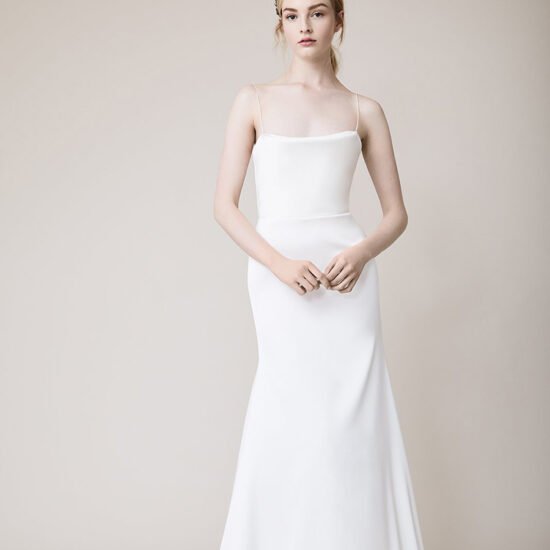 Satin Cummerbund Ball Gown Wedding Dress
