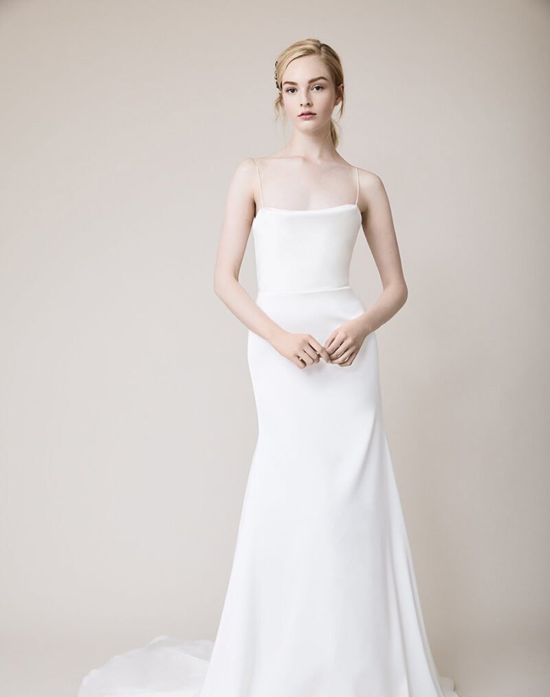 Satin Cummerbund Ball Gown Wedding Dress