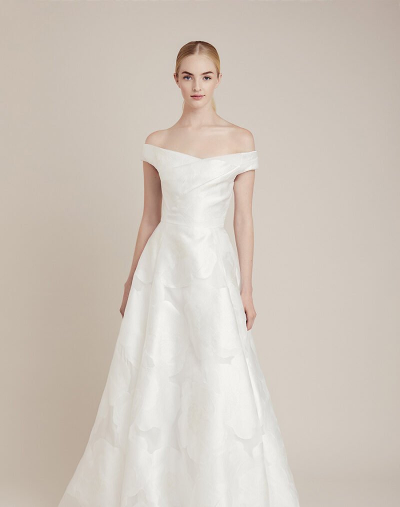Shimmer Lace Sleeve Applique Wedding Dress